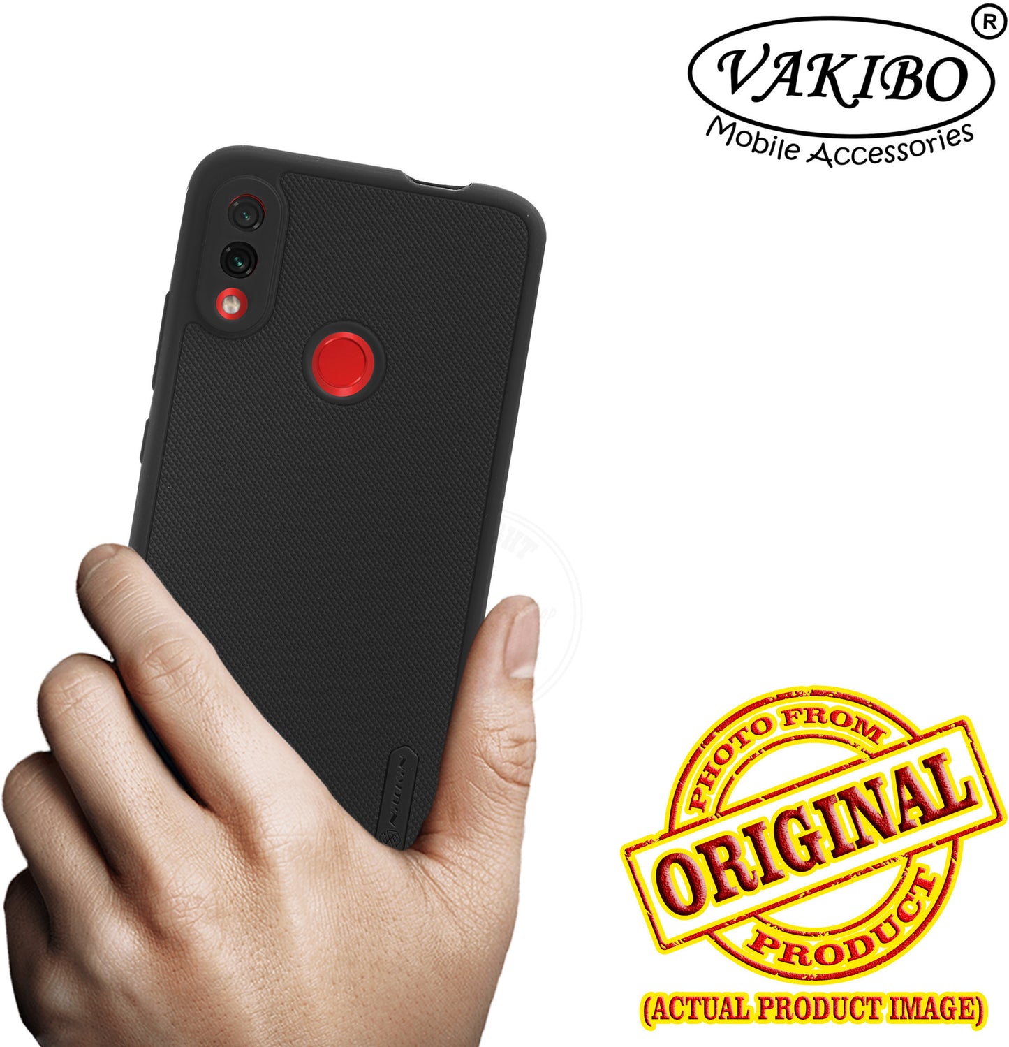 VAKIBO Dotted Black Coloured Made with Silicon Rubber TPU Back Cover Case Suitable for Mi Redmi Note 7 Pro