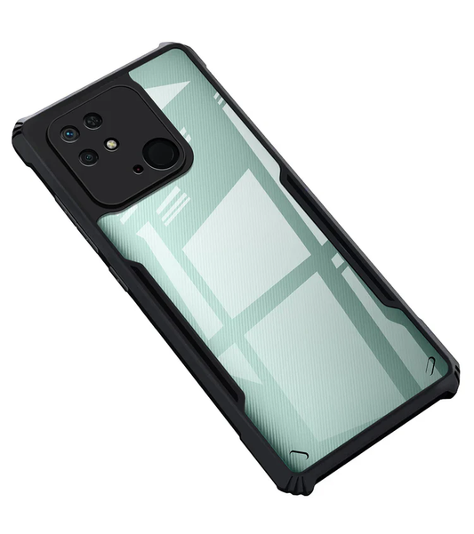 VAKIBO Super Premium Black Border Transparent Case With Corner Protection & Camera Protection Suitable for Mi Poco C40