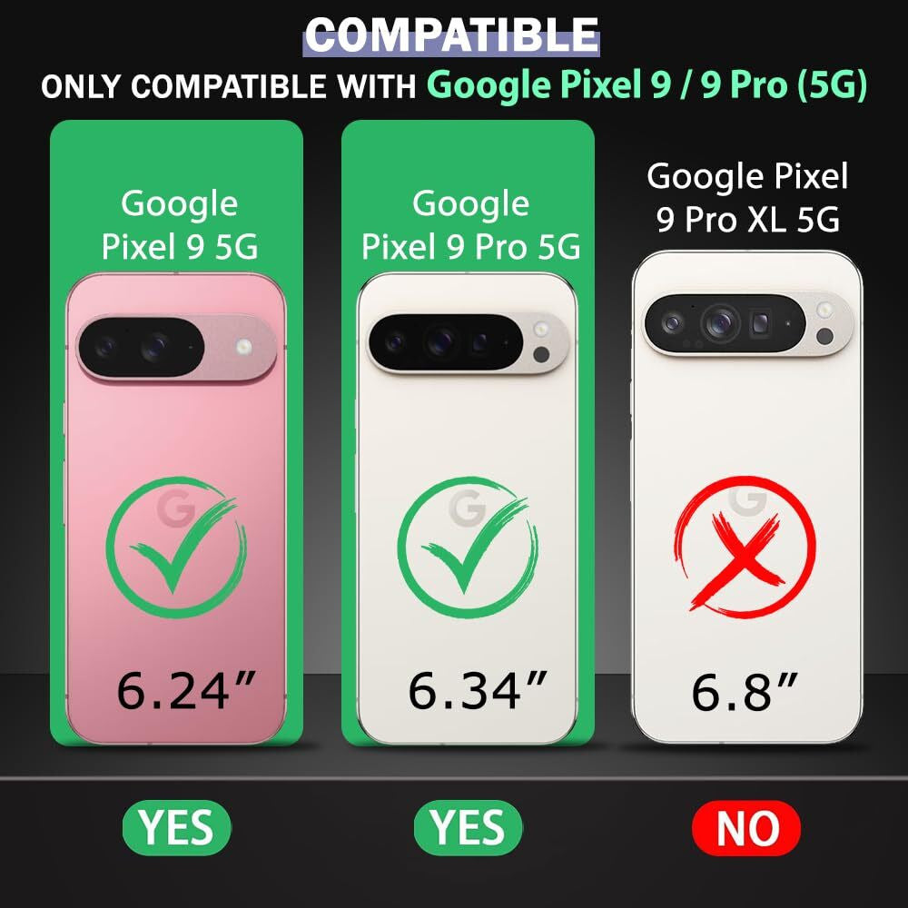 VAKIBO Premium Clear 1.5MM Thick Transparent Soft TPU Rubber Back Cover Case With Camera Protection Suitable for Google Pixel 9