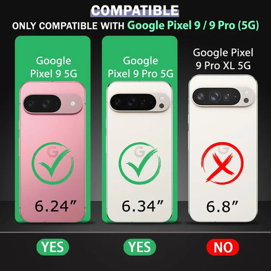 VAKIBO Premium Clear 1.5MM Thick Transparent Soft TPU Rubber Back Cover Case With Camera Protection Suitable for Google Pixel 9 Pro