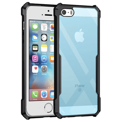 VAKIBO Super Premium Black Border Transparent Case With Corner Protection & Camera Protection Suitable for iPhone 5, 5s ,SE OLD Model