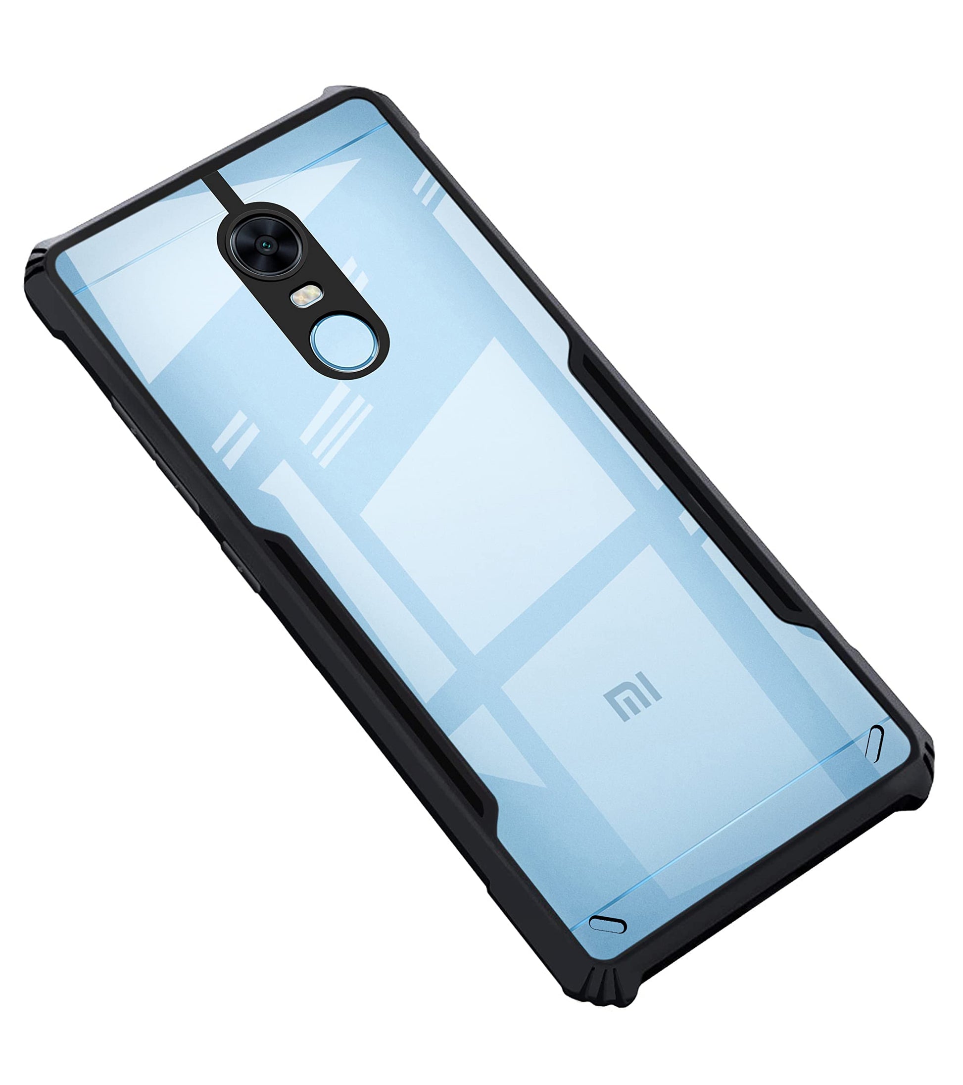 VAKIBO Super Premium Black Border Transparent Case With Corner Protection & Camera Protection Suitable for Mi Redmi Note 5