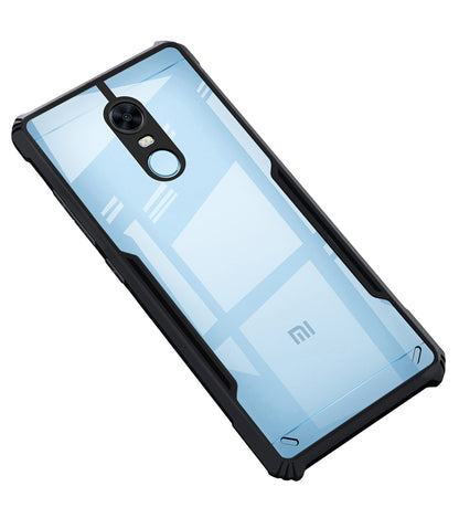 VAKIBO Super Premium Black Border Transparent Case With Corner Protection & Camera Protection Suitable for Mi Redmi Note 5