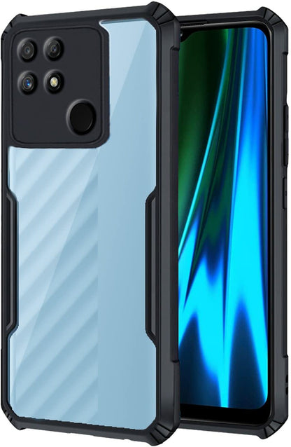 VAKIBO Super Premium Black Border Transparent Case With Corner Protection & Camera Protection Suitable for Realme Narzo 50A