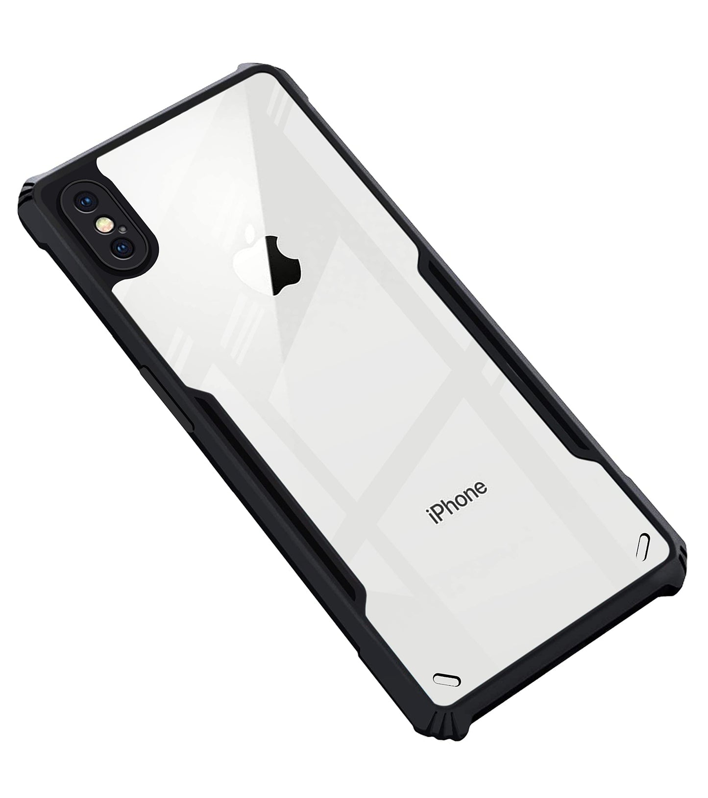 VAKIBO Super Premium Black Border Transparent Case With Corner Protection & Camera Protection Suitable for iPhone Xs
