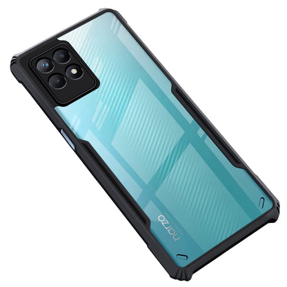 VAKIBO Super Premium Black Border Transparent Case With Corner Protection & Camera Protection Suitable for Realme 8i