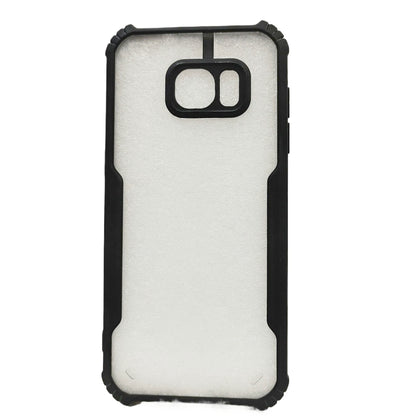 VAKIBO Super Premium Black Border Transparent Case With Corner Protection & Camera Protection Suitable for Samsung S7 Edge