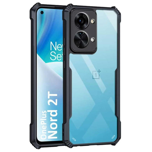 VAKIBO Best Selling Black and Transparent Back Cover Case Made With Soft TPU and Acrylic With 4 Corner and Camera Protection Suitable for OnePlus Nord 2T