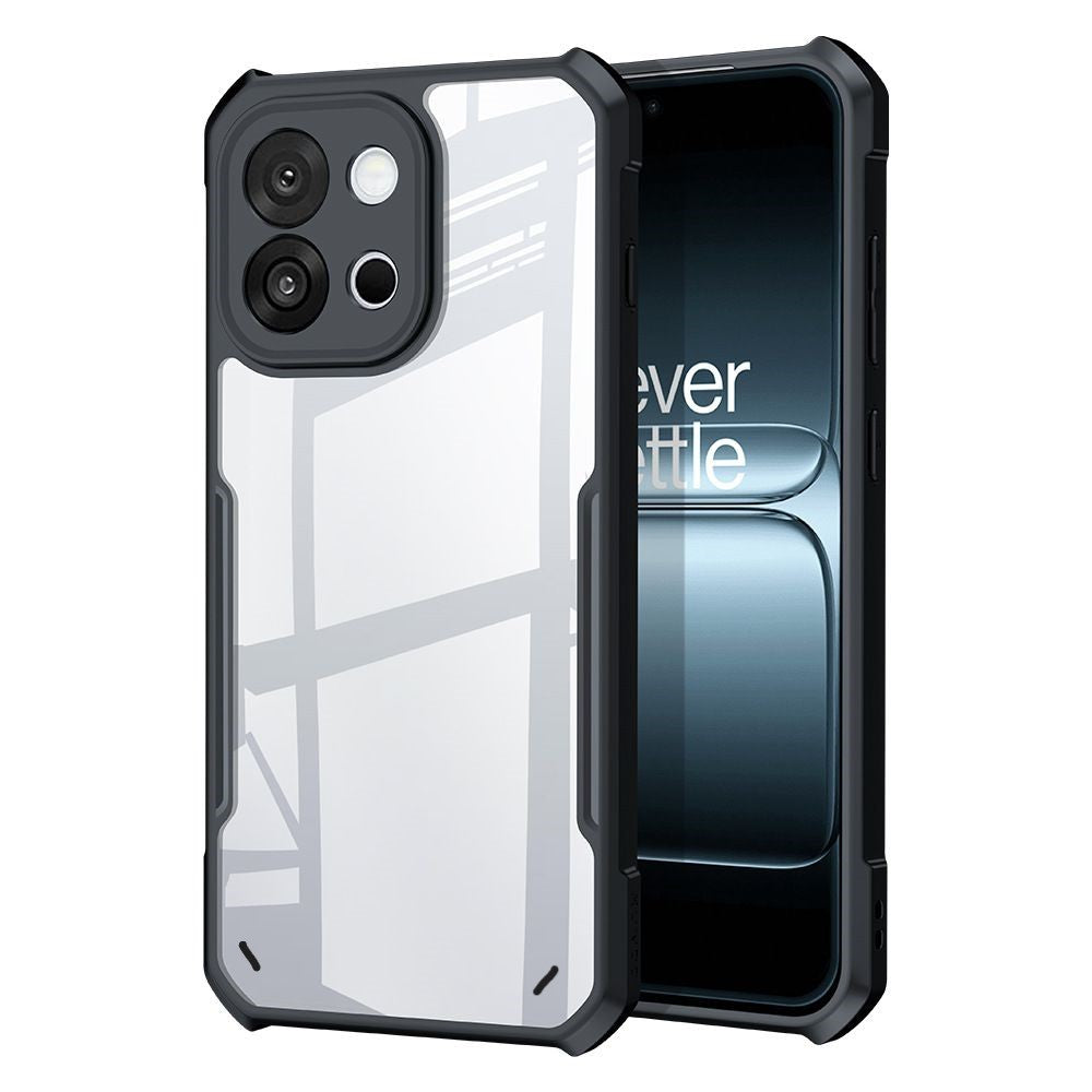 VAKIBO Best Selling Black and Transparent Coloured Made With Soft TPU and Acrylic Back Cover Case With 4 Corner and Camera Protection Suitable for OnePlus 13S