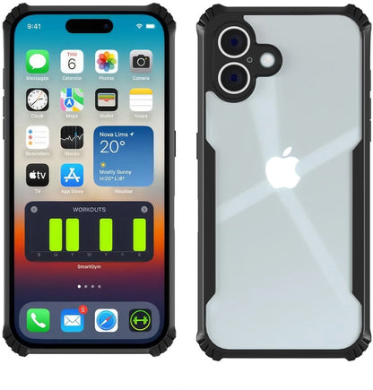 VAKIBO Super Premium Black Border Transparent Case With Corner Protection & Camera Protection Suitable for iPhone 17