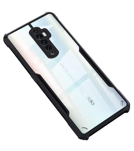 VAKIBO Super Premium Black Border Transparent Case With Corner Protection & Camera Protection Suitable for Oppo Reno 2Z