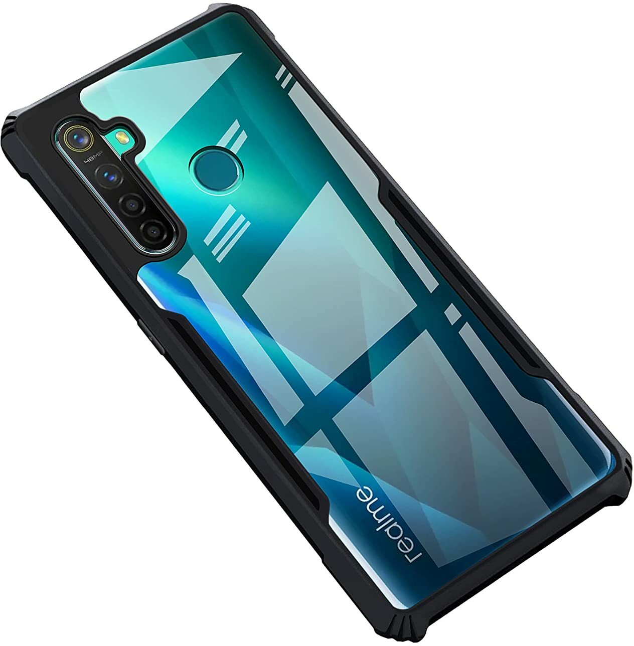 VAKIBO Super Premium Black Border Transparent Case With Corner Protection & Camera Protection Suitable for Realme 5 Pro