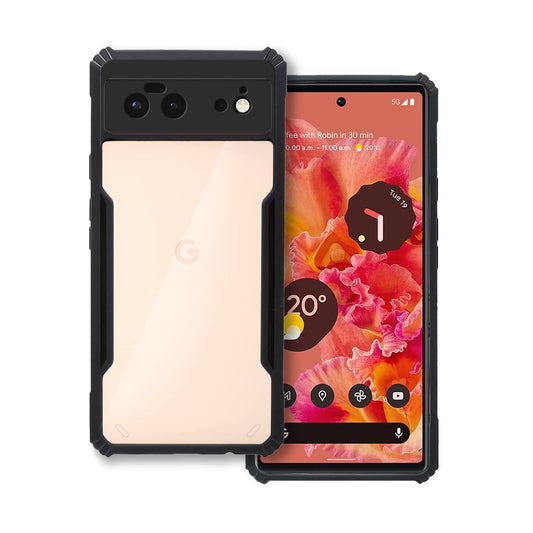 VAKIBO Super Premium Black Border Transparent Case With Corner Protection & Camera Protection Suitable for Google Pixel 6