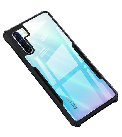 VAKIBO Super Premium Black Border Transparent Case With Corner Protection & Camera Protection Suitable for Oppo Reno 3