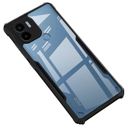 VAKIBO Super Premium Black Border Transparent Case With Corner Protection & Camera Protection Suitable for Mi Poco C51