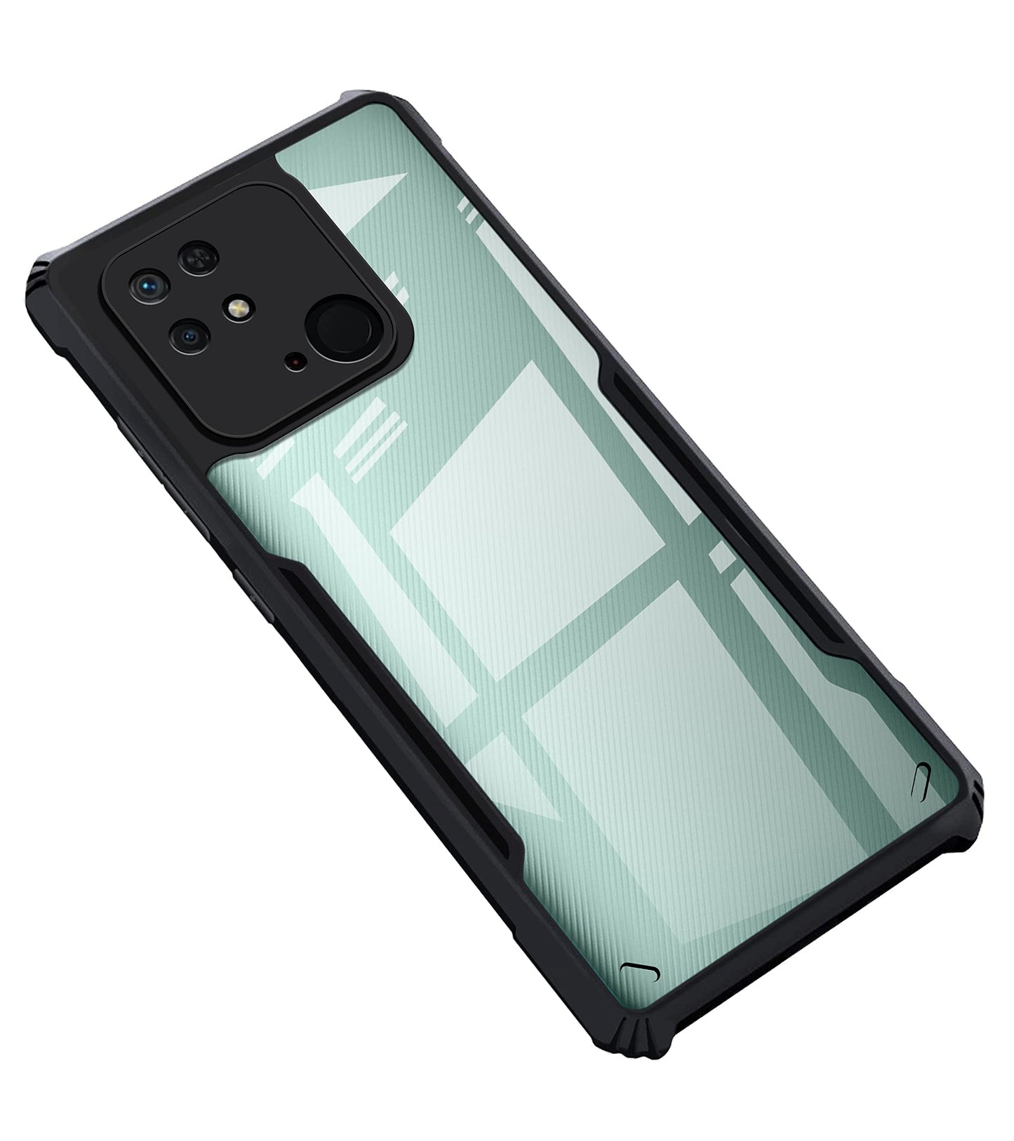 VAKIBO Super Premium Black Border Transparent Case With Corner Protection & Camera Protection Suitable for Mi Redmi 10 Power