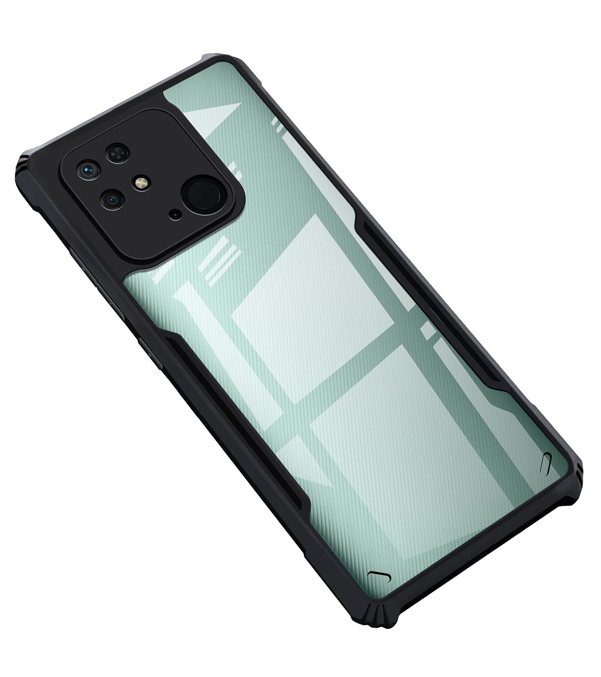 VAKIBO Super Premium Black Border Transparent Case With Corner Protection & Camera Protection Suitable for Mi Redmi 10 Power