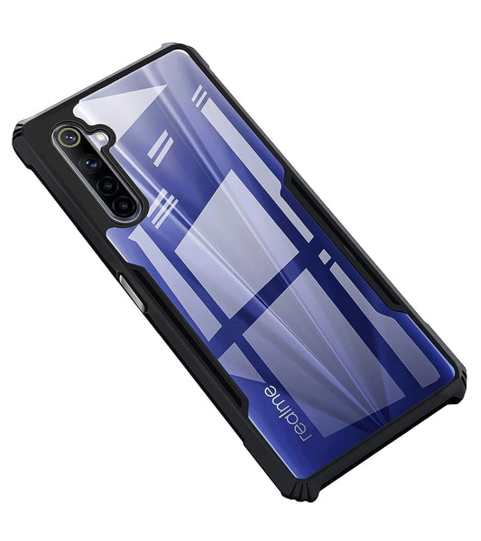 VAKIBO Super Premium Black Border Transparent Case With Corner Protection & Camera Protection Suitable for Realme XT