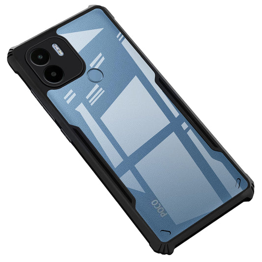 VAKIBO Super Premium Black Border Transparent Case With Corner Protection & Camera Protection Suitable for Mi Redmi A2+