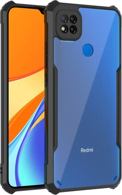 VAKIBO Super Premium Black Border Transparent Case With Corner Protection & Camera Protection Suitable for Mi Redmi Poco C31