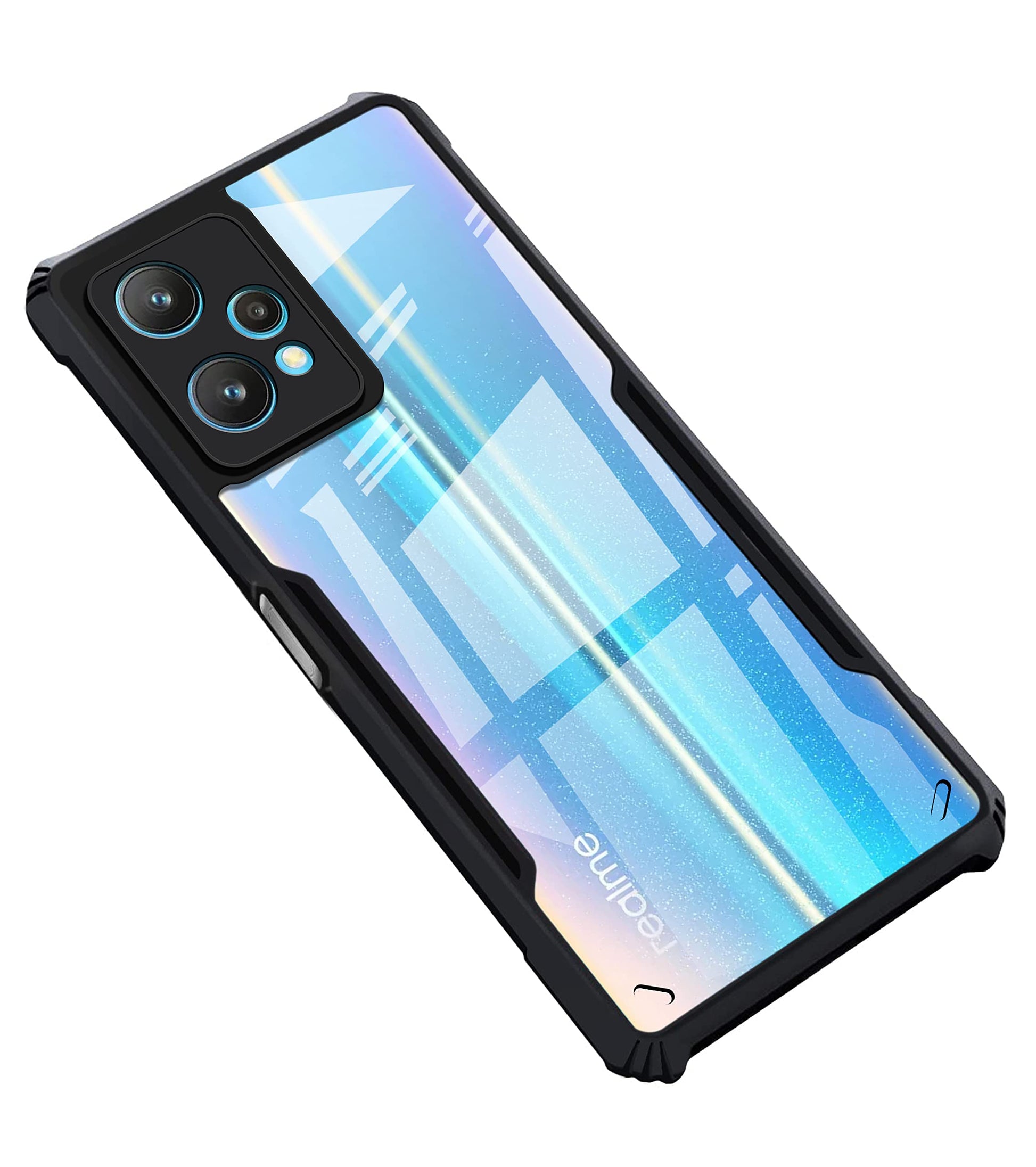 VAKIBO Super Premium Black Border Transparent Case With Corner Protection & Camera Protection Suitable for Realme 9 Pro 5G