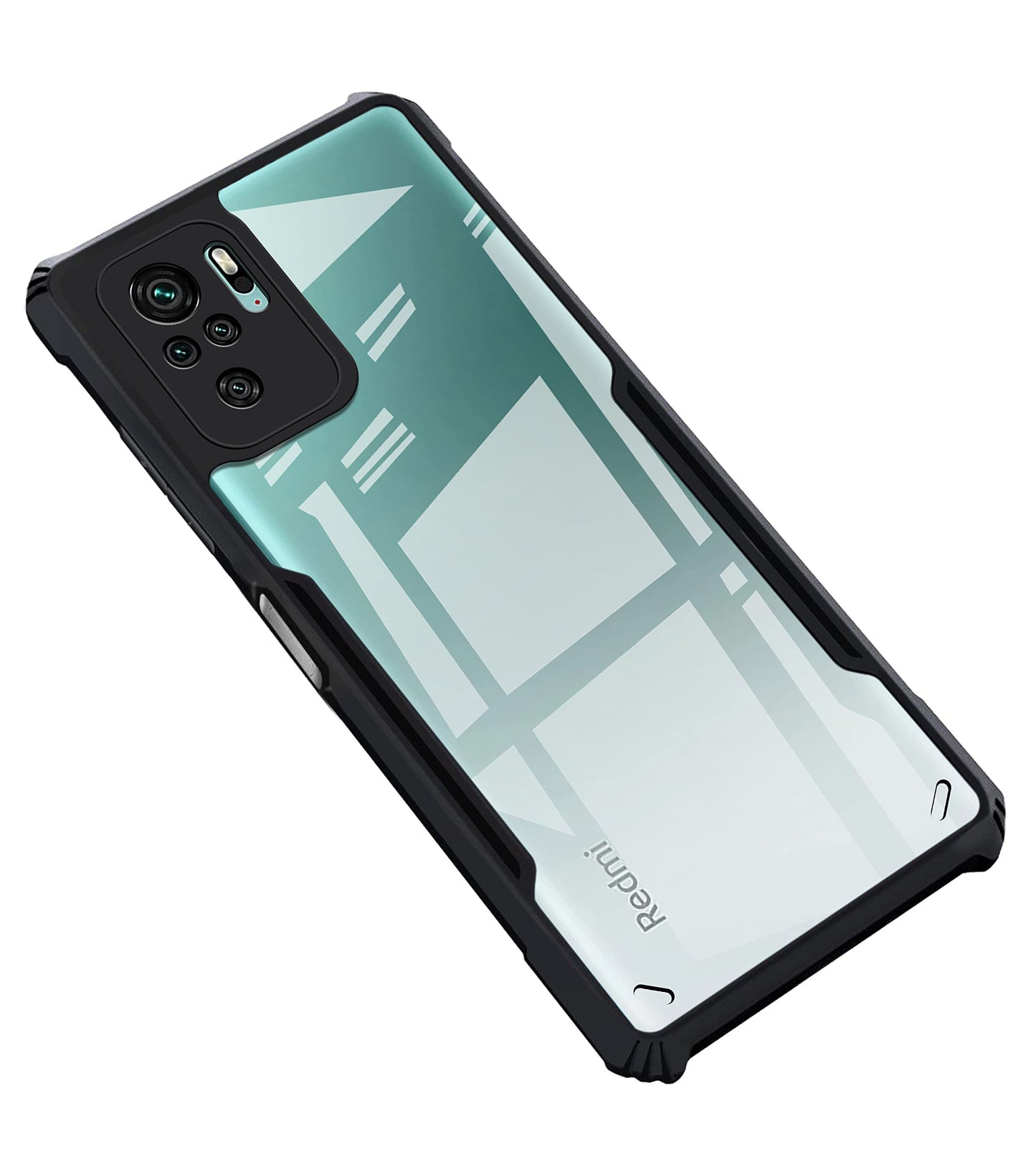 VAKIBO Super Premium Black Border Transparent Case With Corner Protection & Camera Protection Suitable for MI Redmi Note 11SE