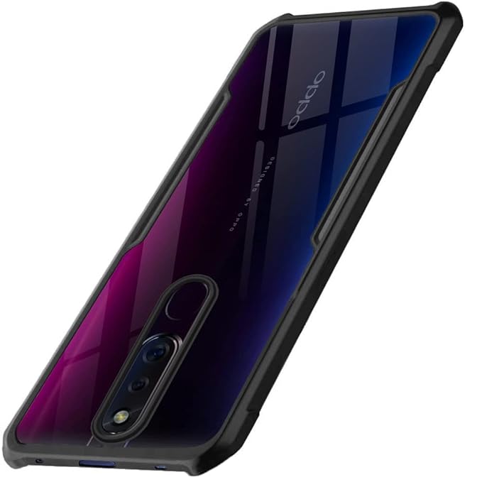 VAKIBO Super Premium Black Border Transparent Case With Corner Protection & Camera Protection Suitable for Oppo A9
