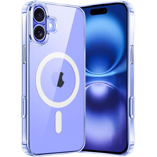 VAKIBO Megnatic Magsafe Tranparent Coloured Soft with Hard back Back Cover Case With Camera Protection Ring Suitable for iPhone 17
