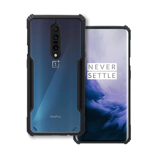 VAKIBO Super Premium Black Border Transparent Case With Corner Protection & Camera Protection Suitable for Oneplus 7 Pro