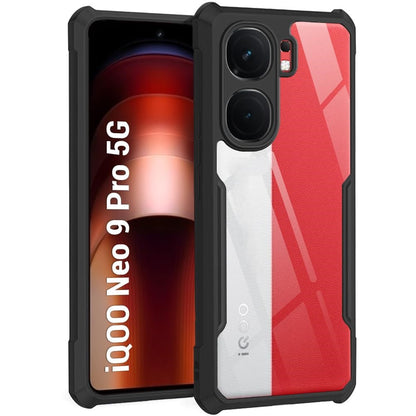 VAKIBO Super Premium Black Border Transparent Case With Corner Protection & Camera Protection Suitable for Iqoo Neo 9 Pro