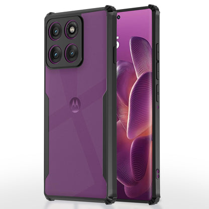 VAKIBO Super Premium Black Border Transparent Case With Corner Protection & Camera Protection Suitable for Moto Edge 60 Pro