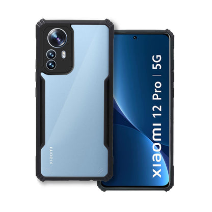 VAKIBO Super Premium Black Border Transparent Case With Corner Protection & Camera Protection Suitable for Xiaomi 12 Pro 5G