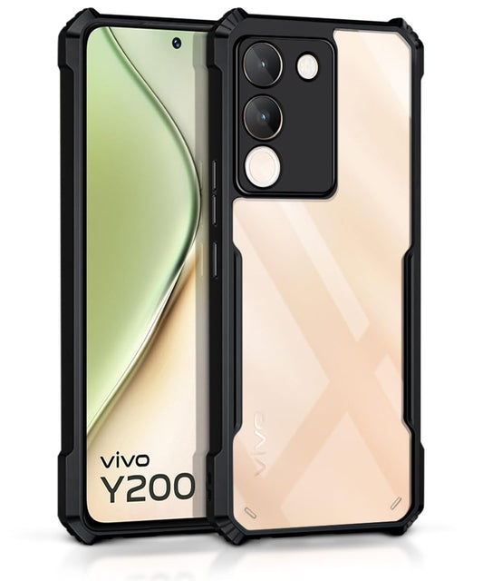 VAKIBO Super Premium Black Border Transparent Case With Corner Protection & Camera Protection Suitable for Vivo Y200