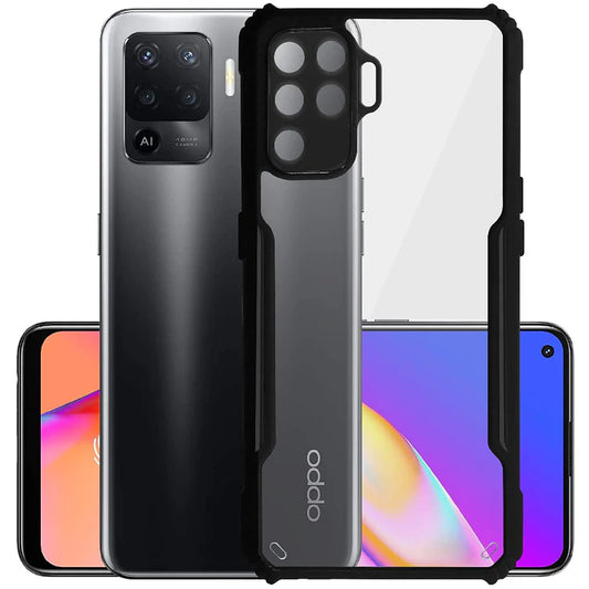 VAKIBO Super Premium Black Border Transparent Case With Corner Protection & Camera Protection Suitable for Oppo A94