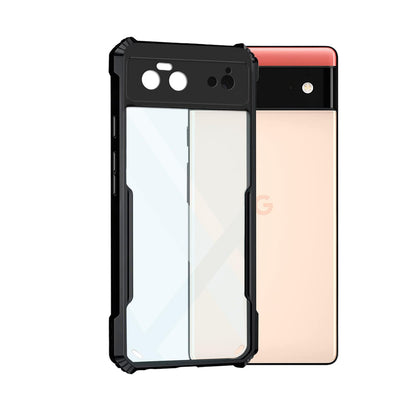 VAKIBO Super Premium Black Border Transparent Case With Corner Protection & Camera Protection Suitable for Google Pixel 6