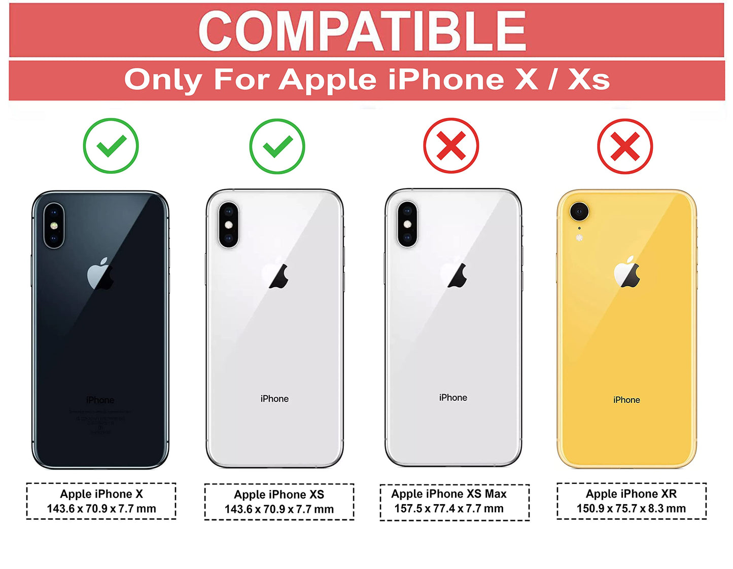VAKIBO Super Premium Black Border Transparent Case With Corner Protection & Camera Protection Suitable for iPhone Xs