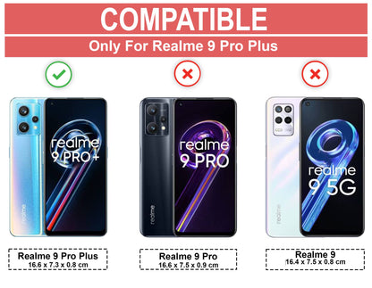 VAKIBO Super Premium Black Border Transparent Case With Corner Protection & Camera Protection Suitable for Realme 9 ProPlus