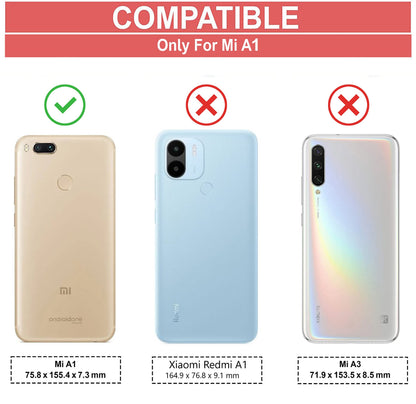 VAKIBO Super Premium Black Border Transparent Case With Corner Protection & Camera Protection Suitable for MI A1