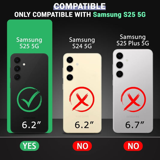 VAKIBO Best Selling Black and Transparent Coloured Made With Soft TPU and Acrylic Back Cover Case With 4 Corner and Camera Protection Suitable for Samsung Galaxy S25