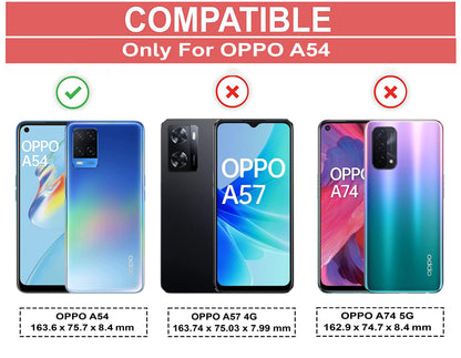 VAKIBO Super Premium Black Border Transparent Case With Corner Protection & Camera Protection Suitable for Oppo A54