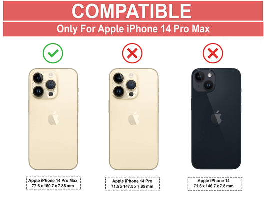 VAKIBO Super Premium Black Border Transparent Case With Corner Protection & Camera Protection Suitable for iPhone 14 Pro Max