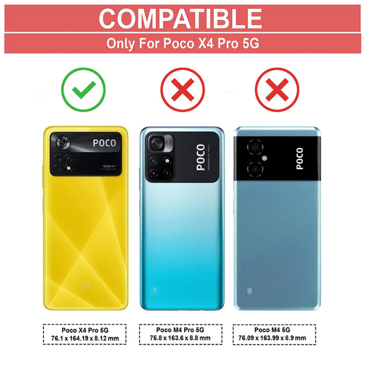 VAKIBO Super Premium Black Border Transparent Case With Corner Protection & Camera Protection Suitable for Mi Poco X4 Pro
