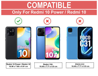 VAKIBO Super Premium Black Border Transparent Case With Corner Protection & Camera Protection Suitable for Mi Redmi 10C