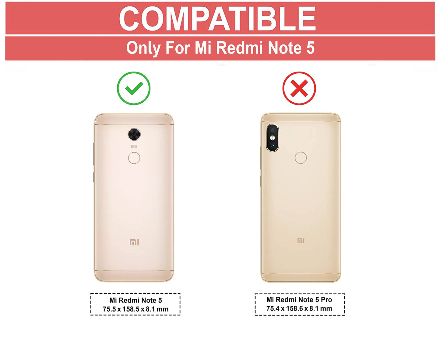 VAKIBO Super Premium Black Border Transparent Case With Corner Protection & Camera Protection Suitable for Mi Redmi Note 5