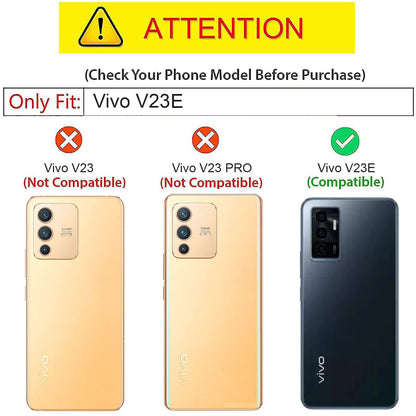 VAKIBO Super Premium Black Border Transparent Case With Corner Protection & Camera Protection Suitable for Vivo V23E 5G