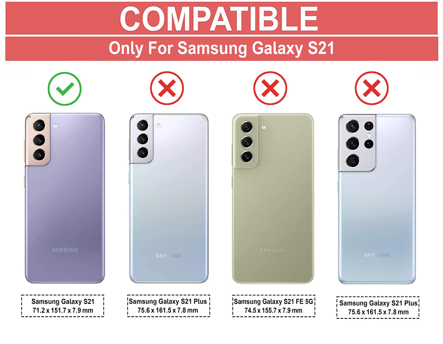 VAKIBO Super Premium Black Border Transparent Case With Corner Protection & Camera Protection Suitable for Samsung S21