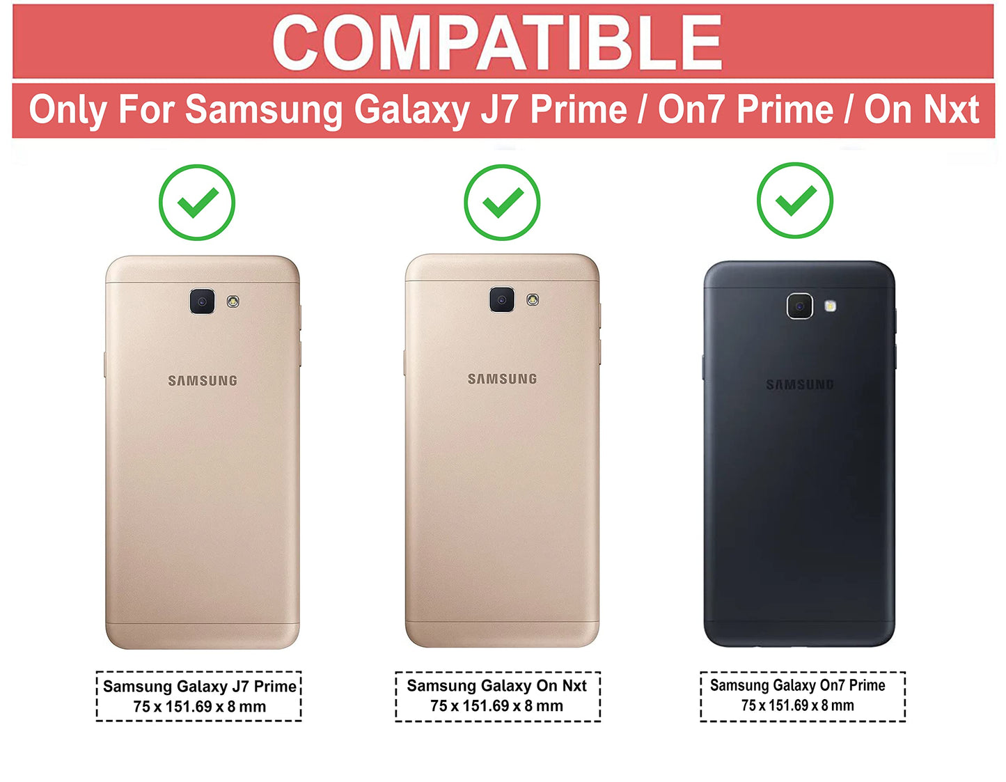 VAKIBO Super Premium Black Border Transparent Case With Corner Protection & Camera Protection Suitable for Samsung J7 Prime / On NXT  /On7 Prime