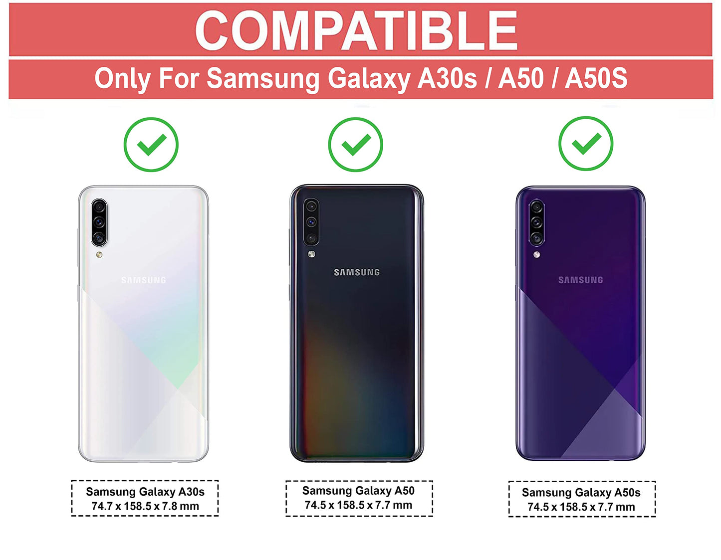 VAKIBO Super Premium Black Border Transparent Case With Corner Protection & Camera Protection Suitable for Samsung A30s