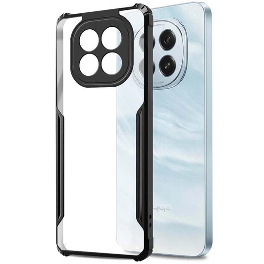 VAKIBO Super Premium Black Border Transparent Case With Corner Protection & Camera Protection Suitable for Oppo F29