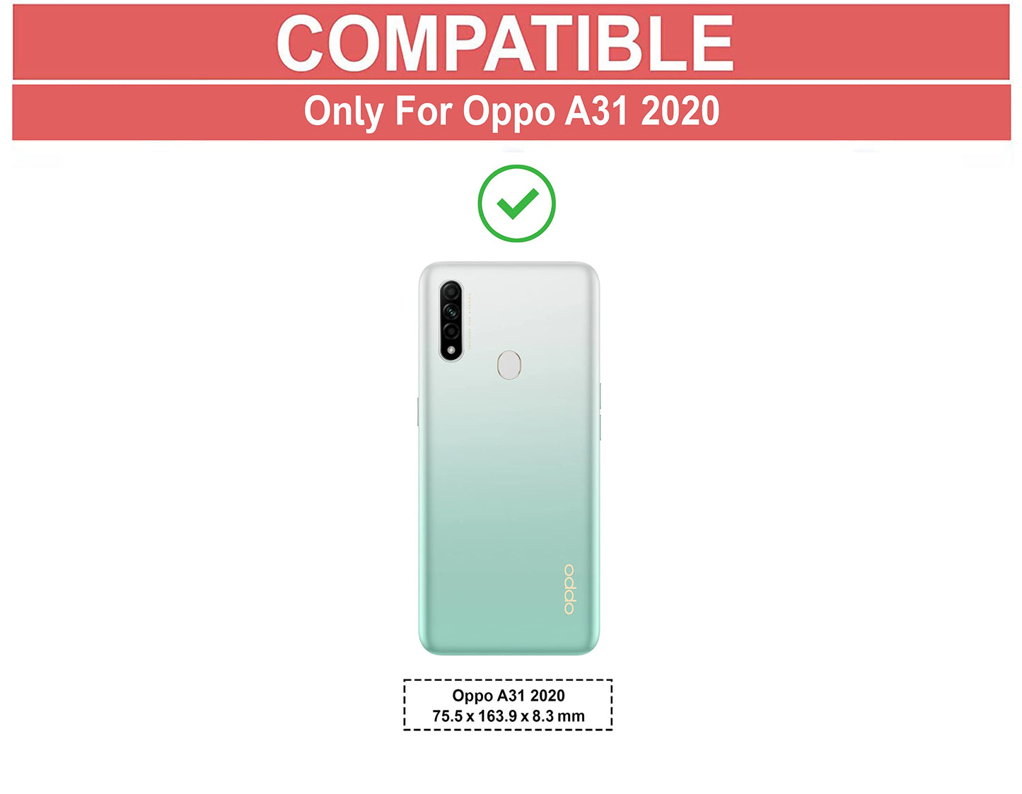 VAKIBO Super Premium Black Border Transparent Case With Corner Protection & Camera Protection Suitable for Oppo A31